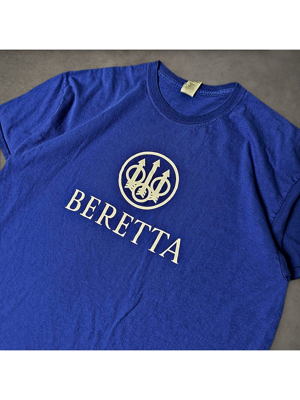 Gildan Beretta Logo Tee Mens XL Royal Blue Graphic